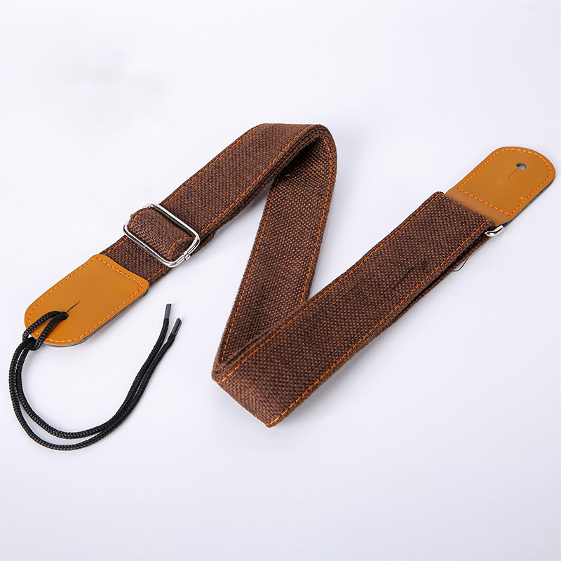 Leather Classic Strap - Adjustable Soft Cotton Leather Guitar /
