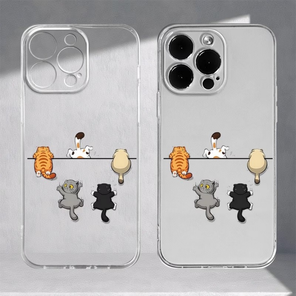Apple Iphone 15 - Five Cute Cat Pattern Phone Case