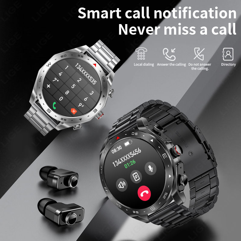 LIGE Smartwatch With Earbuds B - Smartwatch Headset recension och pris