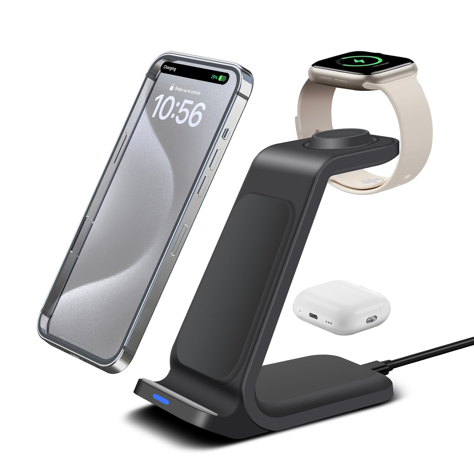 3 in 1 Charging Station for iP - Smartwatch X recension och pris