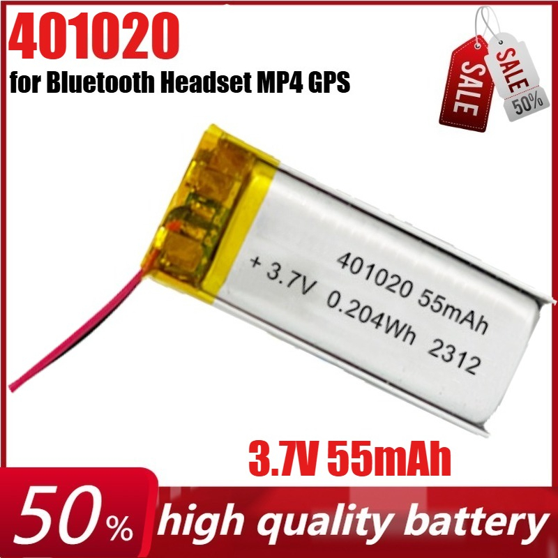 401020 3.7V 55mAh Lithium Poly - Smartwatch Headset recension och pris