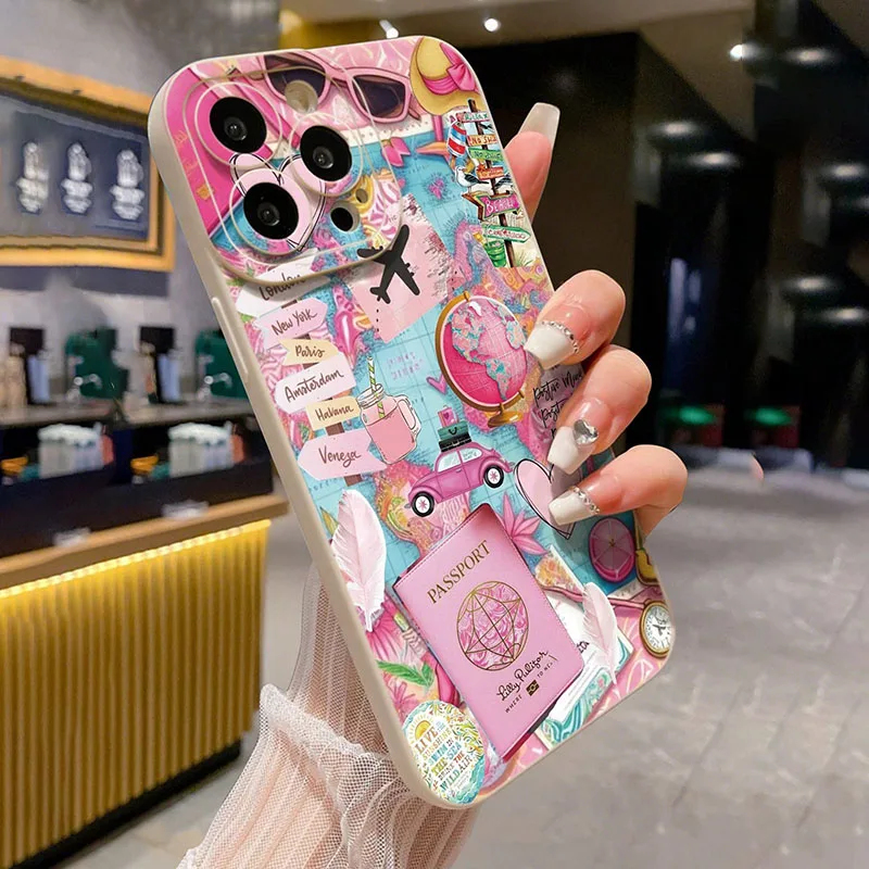 Travel Plane Printed Matte Ant - Apple Iphone 15 recension och pris