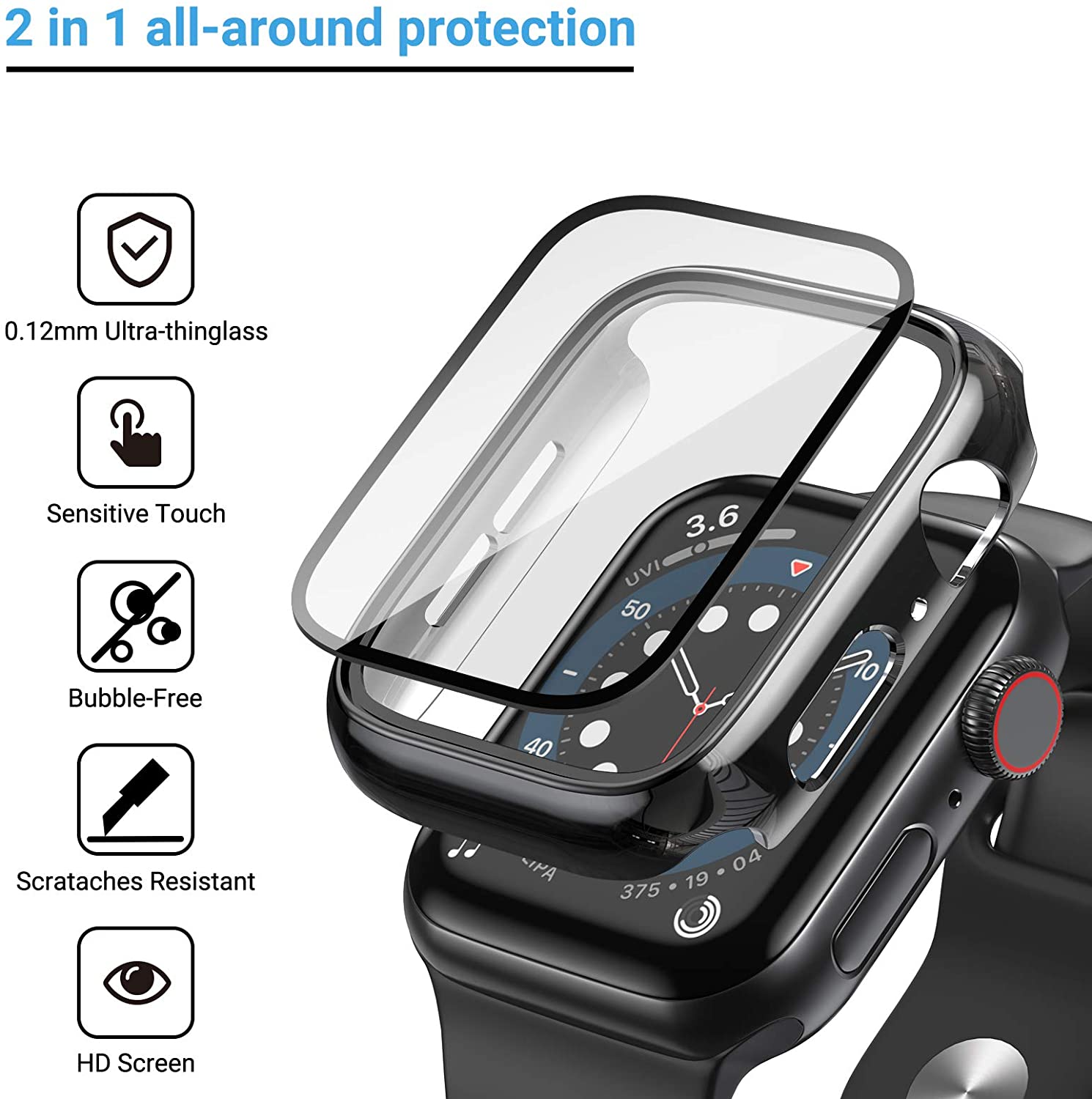Glass+cover For Apple Watch Ca - Smartwatch Band Accessories recension och pris