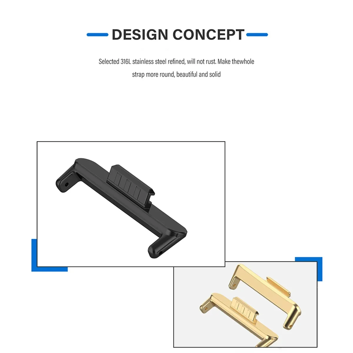 20mm 22mm 1Pair Adapter for Hu - Watch Band Connector recension och pris