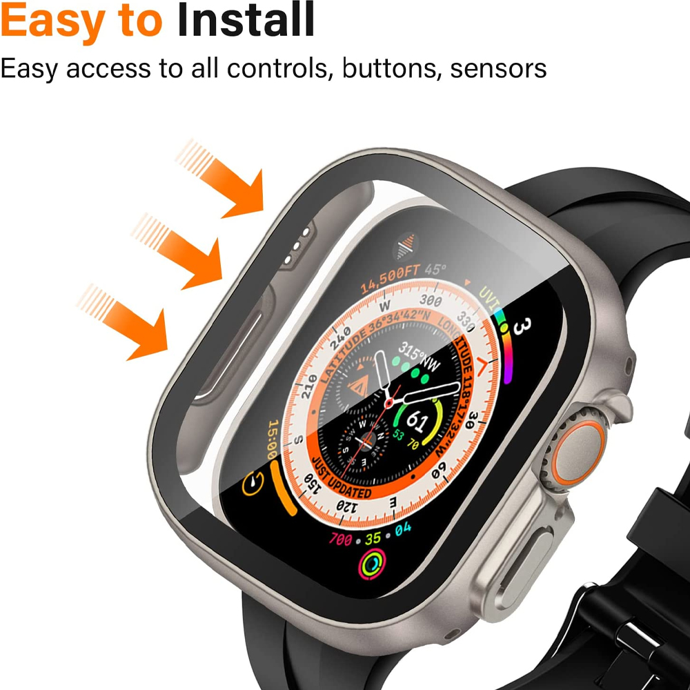 Glass+case For Apple Watch Ult - Smartwatch Band Accessories recension och pris