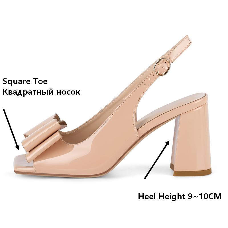 Onlymaker Women Square Toe Bow - Leather Classic Strap recension och pris