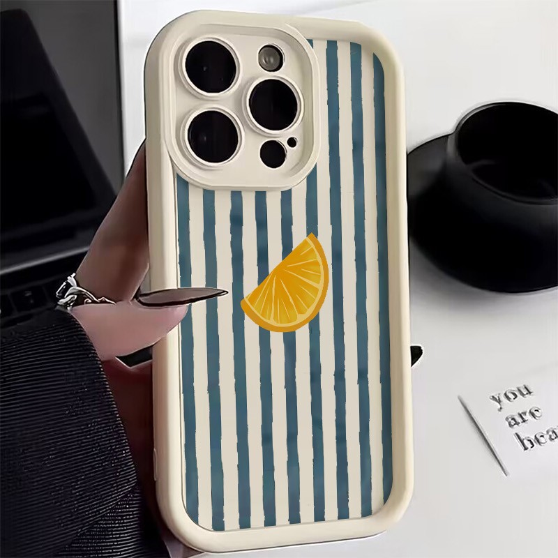 Striped Lemon Slice Pattern Ph - Apple Iphone 15 recension och pris