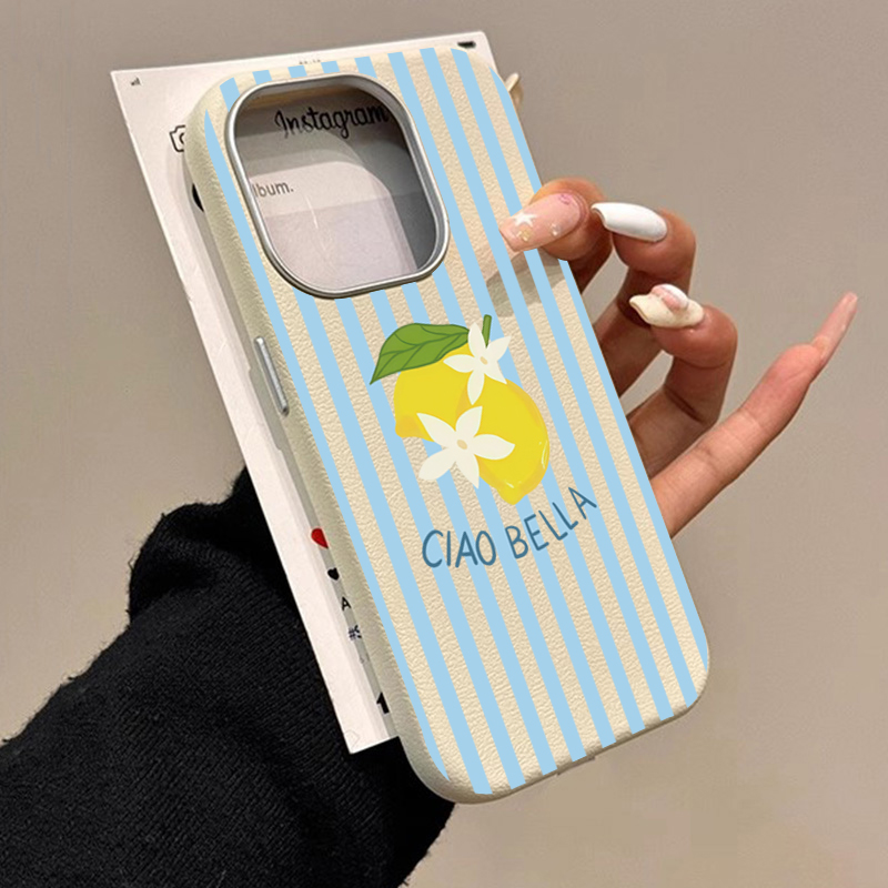 Lemon Striped Retro Design Sui - Samsung Galaxy S25 recension och pris