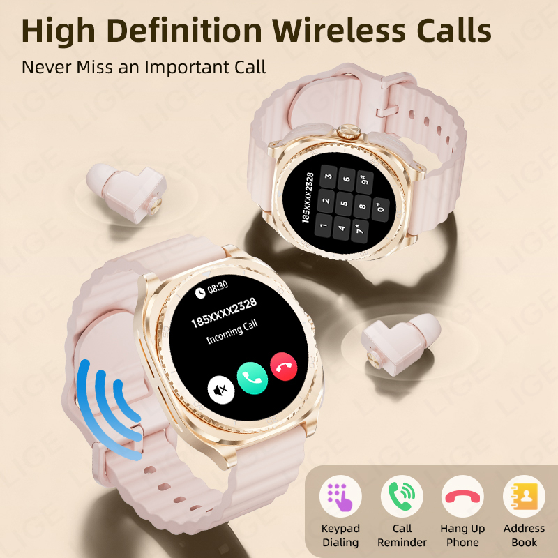 LIGE 2 In 1 TWS Headset Smart  - Smartwatch Headset recension och pris