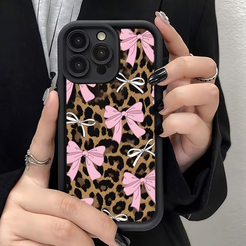 Leopard Print Bow Phone Case F - Apple Iphone 15 recension och pris