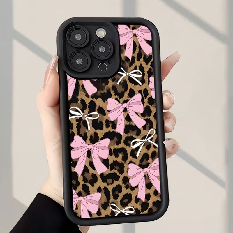 Leopard Print Bow Phone Case F - Apple Iphone 15 recension och pris