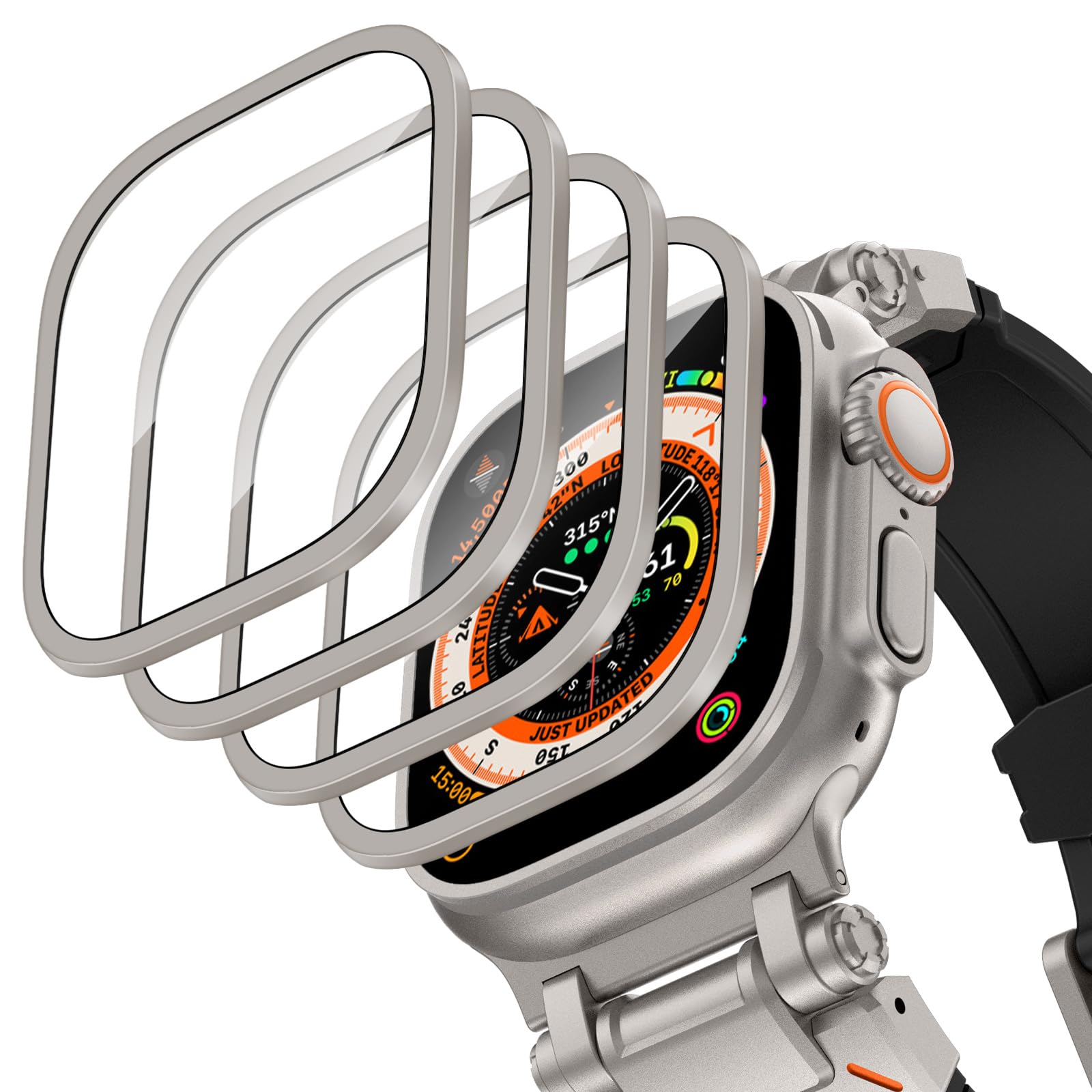 Aluminium Alloy Case+Tempered  - Smartwatch Straps & Accessories recension och pris