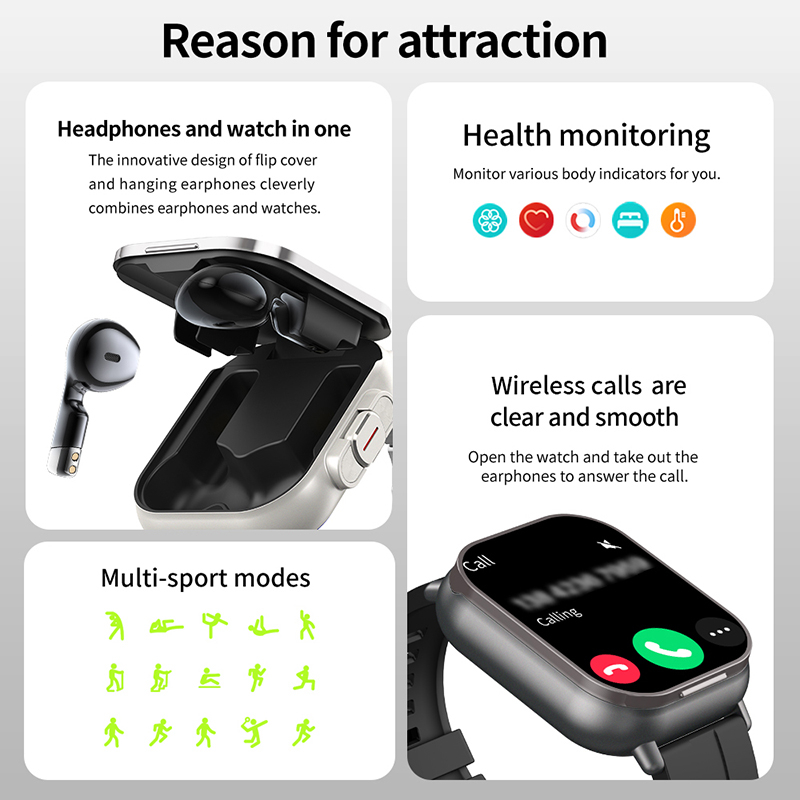 New TWS 2 in 1 Smart Watch wit - Smartwatch Headset recension och pris